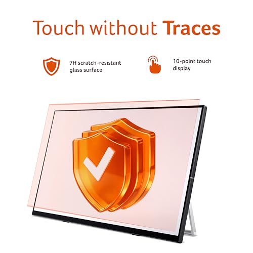 Image of Acer UT272 27 Inch Touch Screen Monitor | Full HD IPS | 10-Point Multi-Touch | 7H Scratch-Resistant Glass | 75Hz AdaptiveSync | HDMI, DisplayPort, USB HUB | Built-in Speakers | Energy Star | Black