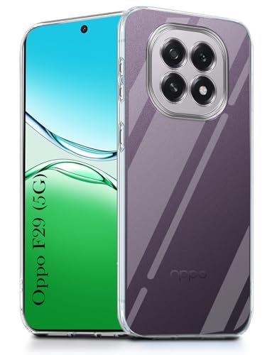 Image of Jkobi Back Cover for Oppo F29 (Silicone Clear Shockproof Case with Camera Protection | Soft and Flexible | Transparent)