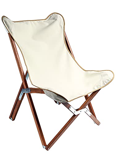 BYER OF MAINE Butterfly Chair - Easy to Fold and Carry, Perfect for Home, Camping, or Beach - Hardwood Sling Chair - 34