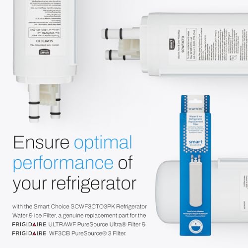 Smart Choice SCWF3CTO3PK Refrigerator Water & Ice Filter, Genuine Replacement for Frigidaire ULTRAWF PureSource Ultra and Frigidaire WF3CB PureSource 3, 3-Pack - Image 3