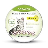 SOBAKEN Flea and Tick Prevention for Cats, Natural Flea and Tick Collar for Cats, One Size Fits All,...