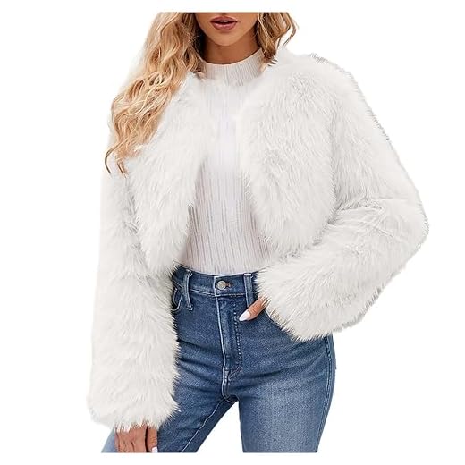 Manteau Femme Fourrure Grand Taille Hiver Chaud Elegant Manche Longues Mode Pas Cher Cardigan Fille Veste Fausse Fourrure Veste Courte en Polaire Chaude et Moelleuse Chaud Fausse Fourrure Moelleuse
