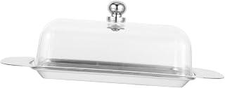 Veemoon 1set Stainless Steel Butter Holder Lid Compact Kitchen Butter Container for Easy Storage and Access for Keeping Fresh and Spreadable