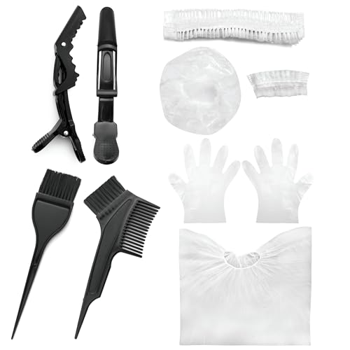Losaria Kit di 10 pennelli per tinture per capelli, strumenti per la colorazione dei capelli, strumenti per salone di bellezza, strumenti per tinture per capelli fai da te, tra cui pennello per