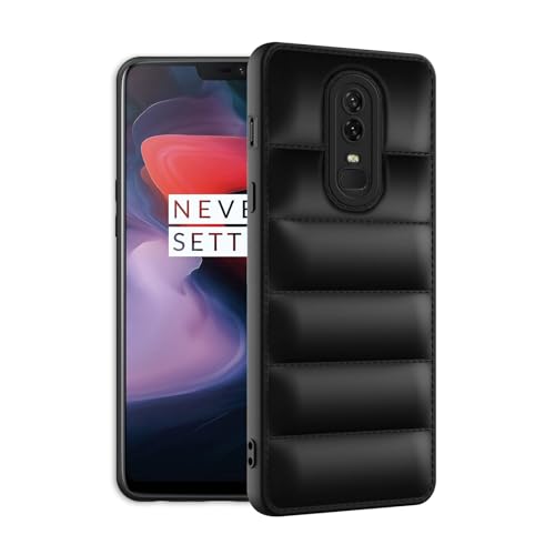 Image of Plus Puffer Case Camera Protection Soft Back Cover for OnePlus 6 - Black