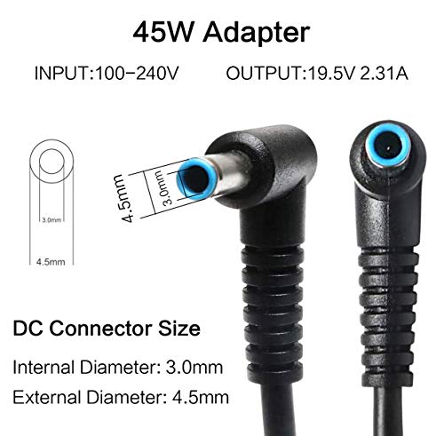 Ac Doctor Inc 19.5V 2.31A 4.5X3.0Mm 45W Ac Adapter Power Charger For Hp 741727-001 740015-002 Hstnn-Ca40 7400015-001 740015-003 Adp-45Wd B #TOP2