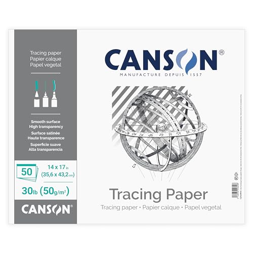Canson Artist Series Tracing Pad Tape Binding, 50 Sheet, Art Supplies for Students & Professionals 14x17 inch by Canson - Used condition - US$14.96