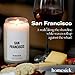 Homesick Scented Candles for Home (San Francisco) - 13.75 oz Long-Lasting Soy Wax Jar Candle for Women & Men for All Occasions, 60-80 Hours Burn Time - Notes of Coffee & Chocolate
