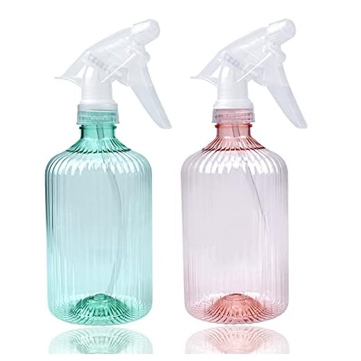 2 Piezas 500 ML Botella de Spray, Botella de Spray Vacías de Plástico, Botella Spray Pulverizador de Transparente, Pulverizador Agua de Gatillo, para Plantas, Pelo, Jardinería y Cocina