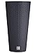 Produktbild Tymar Blumentopf mit Einsatz, Gross, Rattan, Blumenkübel aus Kunststoff, Übertopf, Runde Form, Innen- und Außenbereich (Anthrazit hoch, ø 40 cm)