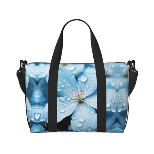 Blue Flower print Crossbody Travel Bags Fashion Travel Bags Items Travel Bags Tote Bags2