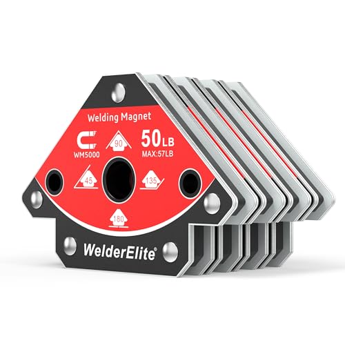 Image of WelderElite Welding Magnets 50LB 4-Pack, Heavy Duty Arrow Holder, Galvanized Steel