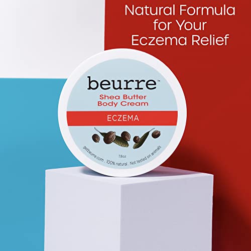 Beurre Shea Butter Eczema Body Cream With Moisturizing Oils - Soothing, Hydrating Vegan Eczema Skin Care For Sensitive Skin Conditions, Psoriasis, Rashes, Dry Skin, Infused With Chamomile & Calendula #TOP4