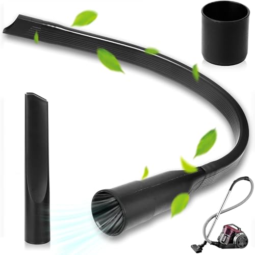 JOLIGAEA 62,5 CM Flexible de Aspiración Plana del Tubo Largo, Cabezal de Succión Plano Largo, Tubo Aspiradora Universal para Todas las Aspiradoras con Conexión de 35/32 mm