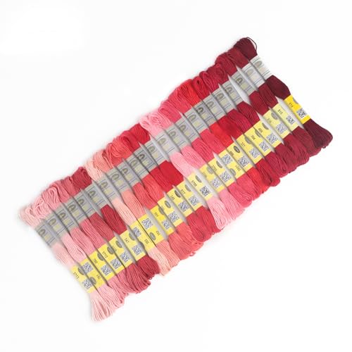 Image of 23 Skeins Double Mercerized Egyptian Cotton Embroidery Floss 8.75 Yards Per Skein for Cross Stitch Thread, Friendship Bracelets Floss, Craft Floss, Embroidery Floss Set (Set 1 (23 Skeins))