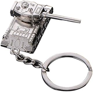 Arichtop Men Tanks Keychains Metal Tank Model Pendent Keyrings Key Chains Rings Holder Car Fans Souvenirs