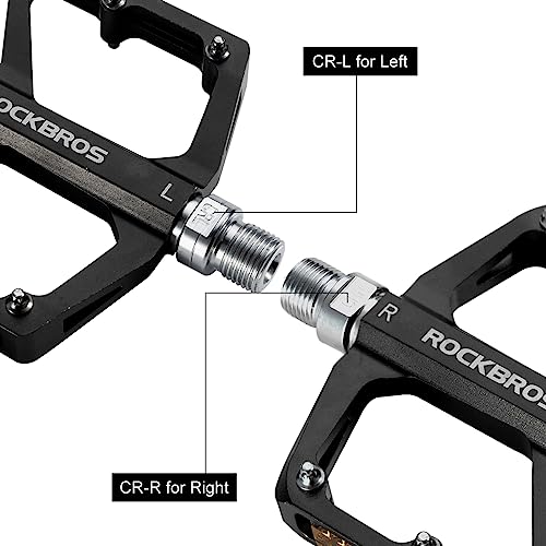 ROCKBROS Pedales MTB de Aluminio Plataforma Ancha con Rodamientos Sellados miniatura 6