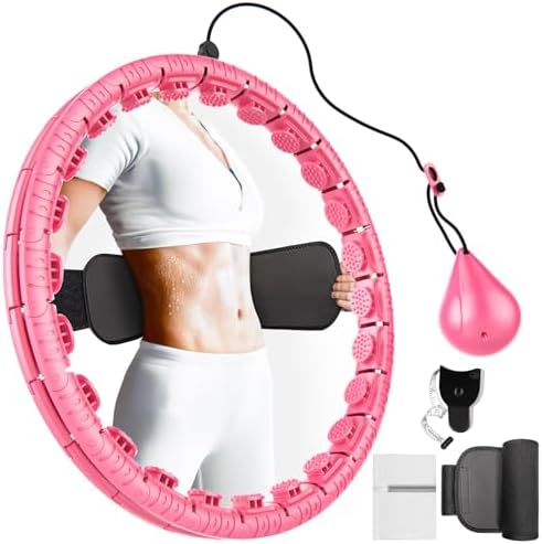 Weighted Hula Hoop for Adults Weight Loss,Infinity Weighted Hoop Plus Size with Sweat Belt,Waist Trainers for Women,Exercise Hula Hoop Womens Weight Loss At Home Weighted Hula Hoop for Adults Weight Loss,Infinity Weighted Hoop Plus Size with Sweat Belt,Waist Trainers for Women,Exercise Hula Hoop Womens Weight Loss At Home