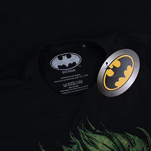 DC Comics Camiseta Joker para Hombe, Negro, XL