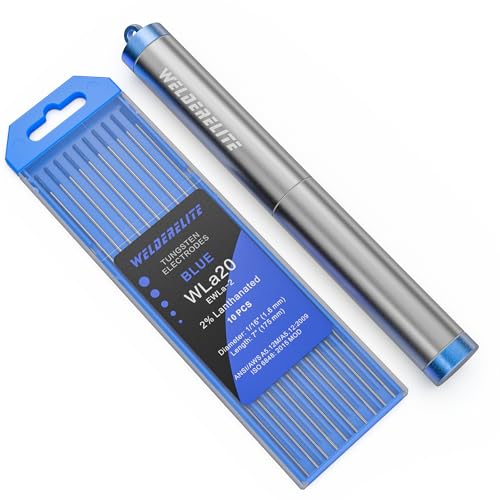 Eletrodo de tungstênio azul de 1/40.6 cm com balde de armazenamento