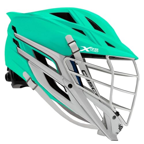 Cascade XRS Pro Lacrosse Helmet Enhanced Vision Superior Comfort & Custom Multi-Color Combos for Adult Players (Matte Seafoam/White Mask/White Chin)