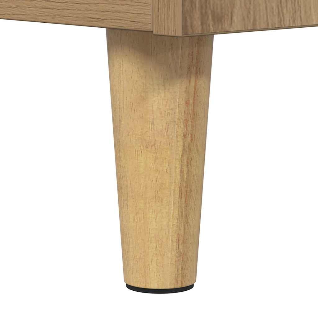 Aparador de madera de roble Artisan, 69,5 x 32,5 x 90 cm, con estantes y superficie resistente a las manchas para comedor y sala de estar, mueble de pie con robusto