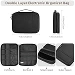 Dadanism Electronics Travel Organizer Case, Double Layers Cord Organizer - Image 2