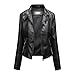Lightweight Jackets Womens Oversized Faux Leather Jacket Moto Biker Motorcycle Coat Fall Fashion Outfits Clothes 2024 Black
