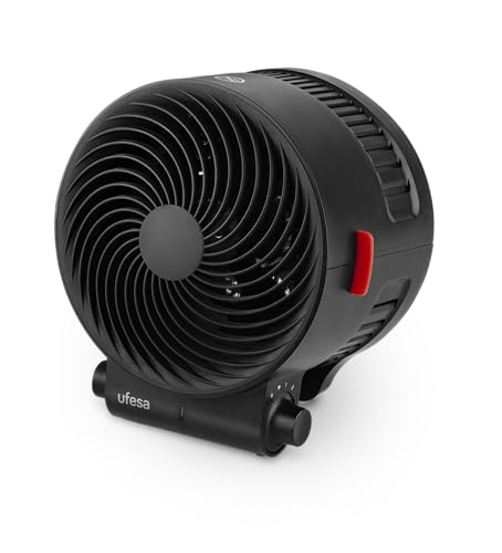 Ufesa Atlas Neo Calefactor Ventilador 2000W con 3 Niveles de Potencia Calor/Frío, Termostato Regulable, Protección de Sobrecalentamiento y Cuerpo en ABS Ignífugo, Calefactor Eléctrico Bajo Consumo