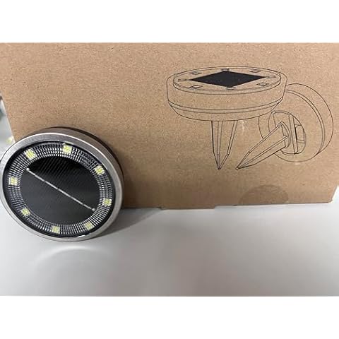 btfarm Solar Ground Lights Outdoor, LED Solar Disc Lights Flat Solar Lights, Pathway Lights Solar Powered for Garden Lawn Patio Path Landscape, Cool White 10 Pack Cover