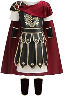 yolsun Boys Roman Soldier Costume Kids Warrior Knight Costume Brave Medievel Gladiator Halloween Cosplay