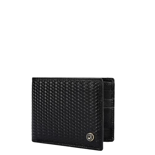 Image of Da Milano RFID Protected Wallet for Men - Black | Genuine Leather Bifold with 2 Compartments, 6 Card Slots & 4 Slip Pockets | Slim Leather Wallet