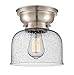 Innovations 623-1F-SN-G74 Large Bell 1 Light 8 inch Flush Mount, Brushed Satin Nickel
