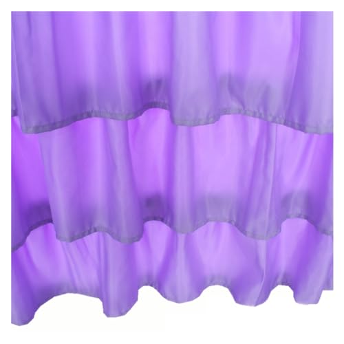 Falda Falda de Cama sólida elástica Envolvente de Tres, Banda elástica sin sábana, fácil de Poner/Quitar el Polvo, con Volantes, a Medida, for Hotel en casa(Light Purple,Full 120x200cm)