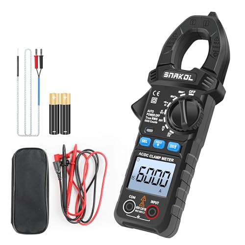 SNAKOL Digital Clamp Meter Multimeter Tester 6000 Counts Amp Volt