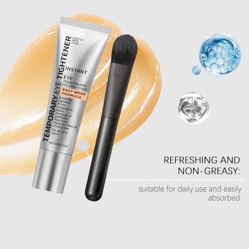 Perfect Eye Tightener Cream,Instant Firming Primer With Brush, Gentle Eye Skin Care Moisturizing Temporary Tightener For Lines, Wrinkles and All Skin Types (1)