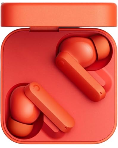 Image of AlakhDM Bluetooth 5.3 Wireless Earbuds with HD Calling Mic, Deep Bass Stereo Sound, Low Latency Gaming, Type-C Fast Charging, Touch Control TWS Earphones (Orange)