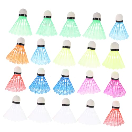 Badminton Birdies Light up Feature 20pcs Plastic Shuttlecocks for Random Color