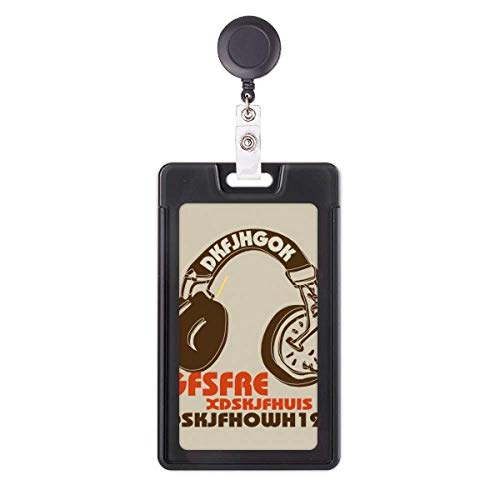 Étui rétractable marron rangement casque audio Rock Music Crazy rigide