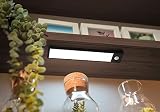 PRECORN Listwa świetlna LED, 20 cm, bezprzewodowa, czujnik ruchu, ładowana przez USB-C | oświetlenie szafy, do szafy, kuchni, schodów, montaż magnetyczny, oświetlenie szafy