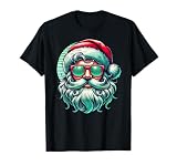 Men's Women's Kids Funny Santa face Christmas Holiday Tee T-Shirt