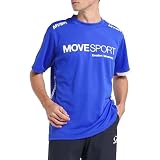 [ムーブスポーツ] 半袖シャツ デサント 丸首 バレー クルーネック【EC限定】 吸汗速乾 ストレッチ トレーニング MOVESPORT DRYMESH ショートスリーブシャツST5SHTZ1MB_BL00_L
