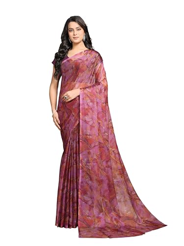Image of Garden Vareli Nara Chiffon Abstract Printed Saree