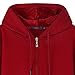 Maiyifu-GJ Men Full Zip Long Sleeve Hoodies Fleece Slim Fit Solid Color Hoodie Winter Warm Hooded Sweatshirt with Kanga Pocket (Red 2,5X-Large)