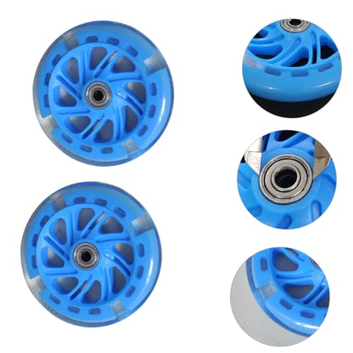 Ruedas de entrenamiento luminosas Holibanna 2 piezas de 1 pulgada con rodamientos y estabilizadores para bicicleta miniatura 2