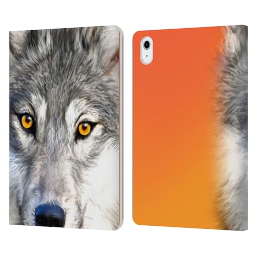 Étui Autumn Wolf iPad Air 11 protégeant l'écran avec porte-cartes