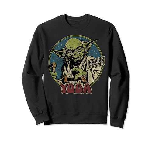 Star Wars The Empire Strikes Back Yoda Vintage Circle Poster Sweatshirt