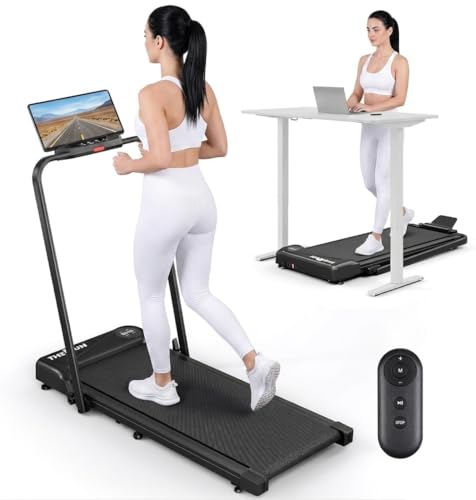 Image of THERUN Walking Pad with Handle Bar, Compact Under Desk Portable Treadmill