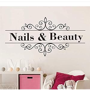 Spijkers citaat muursticker kapper nagel design nagelstudio muurtattoos vinyl duurzaam thuis decoratie 56x28cm…