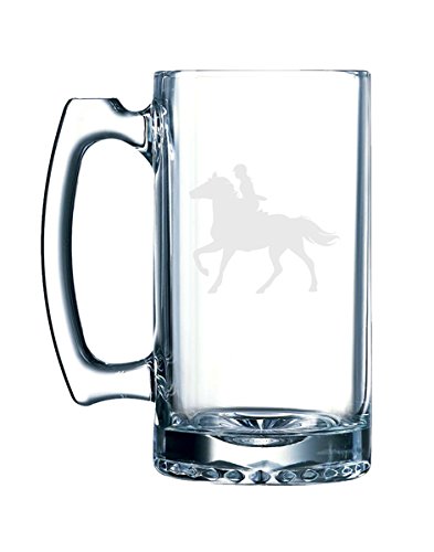 Equestrian #1 - Horseback Riding Competition Vaulting - 26.5 Ounce Glass Mug Stein